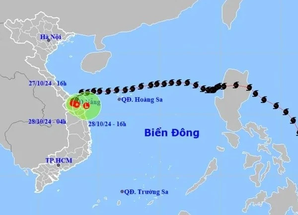 Bão Trà Mi suy yếu thành áp thấp nhiệt đới