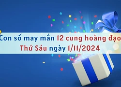 Con số may mắn 12 cung hoàng đạo hôm nay ngày 1/11/2024