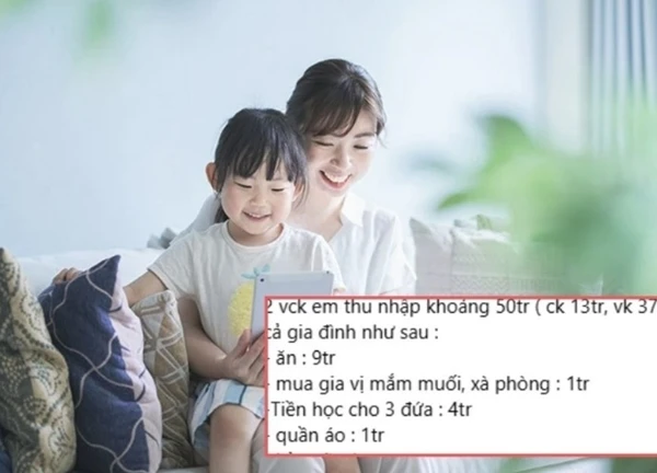 Tổng nhập 50 triệu, xem tiền học bà mẹ Hà Nội chi cho 3 con mà phục sát đất!