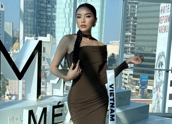 Hoa hậu Kỳ Duyên lúng túng, di chuyển gấp khi bị đặt câu hỏi tại Miss Universe 2024