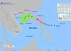 Bão số 8 di chuyển theo hướng Tây Tây Bắc, gió giật cấp 12 ở Bắc Biển Đông