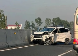 Ta.i nạ.n liên hoàn trên cao tốc Hà Nội - Hải Phòng, nhiều ô tô biến dạng