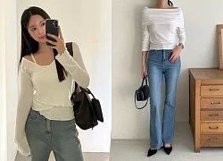 10 cách phối áo thun dài tay và quần jeans trẻ trung