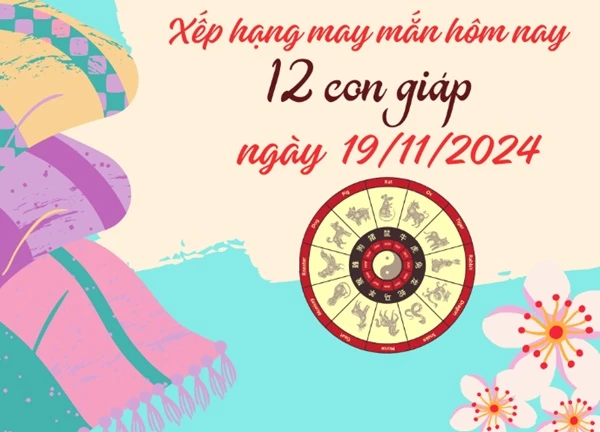 Xếp hạng may mắn trong tử vi 12 con giáp ngày 19/11/2024: Tuổi Ngọ có vận may cực tốt