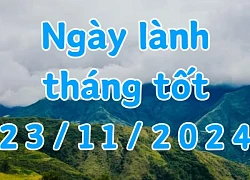 Ngày 23/11/2024 âm lịch là ngày xấu không nên làm các việc như kết hôn, động thổ, mở cửa hàng, đổi việc, sửa mộ, cải mộ