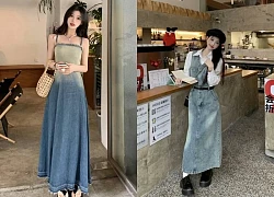 Sành điệu trên từng centimet với váy denim