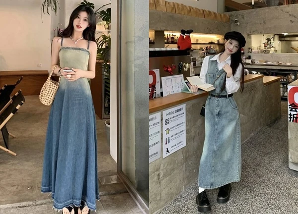 Sành điệu trên từng centimet với váy denim