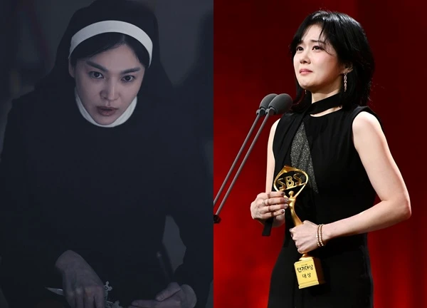 Sao Hàn 22/12: Tạo hình gây sốc của Song Hye Kyo, Jang Nara khóc trên sân khấu