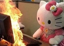 Meme 'Hello Kitty nổi loạn' khiến dân văn phòng đồng cảm