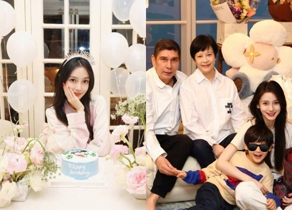 Angelababy lần đầu khoe ảnh con trai cưng, rạng rỡ đón tuổi 35 bên gia đình