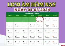 Lịch âm 1/3 - Âm lịch hôm nay 1/3 chính xác nhất - lịch vạn niên 1/3/2024