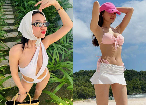 Liên tục vướng tin đồn mang bầu, Lan Ngọc diện bikini tự "check body" và có 1 phản ứng đặc biệt