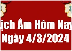 Lịch âm dương hôm nay 4/3/2024 - Lịch vạn niên 4/3 - Xem lịch âm, lịch dương, lịch vạn niên ngày 4/3/2024