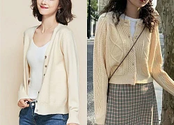 Kiểu áo khoác được chưng diện nhiều nhất lúc này là cardigan