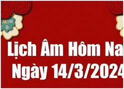 Lịch âm dương hôm nay 14/3/2024 - Lịch vạn niên 14/3 - Xem lịch âm, lịch dương, lịch vạn niên ngày 14/3/2024