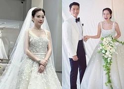 &#8220;Mẹ 6 con&#8221; Hằng Túi diện váy cưới nửa tỷ hệt Son Ye Jin, sắp lên xe hoa lần 3?