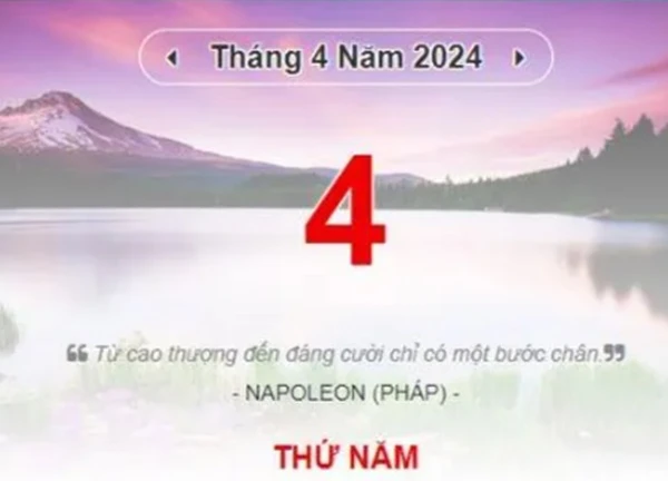 Lịch âm hôm nay - Xem lịch âm ngày 4/4