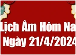 Lịch âm dương 21/4/2024 - Âm lịch hôm nay 21/4 chính xác nhất - Lịch vạn niên 21/4/2024