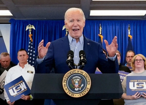 Ông Biden cảnh báo tăng gấp 3 thuế nhập khẩu thép, nhôm Trung Quốc