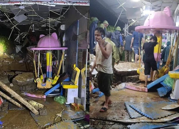 Sập tường do sạt lở đất ở Hà Nội làm 3 cháu nhỏ tử vong