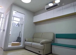 Căn hộ 27m2 được cải tạo thành 2 phòng ngủ nhưng vẫn đón được ánh sáng tự nhiên và đủ tầm nhìn