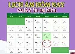 Lịch âm 24/5 - Âm lịch hôm nay 24/5 chính xác nhất - lịch vạn niên 24/5/2024