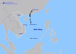 Áp thấp nhiệt đới di chuyển theo hướng Đông Bắc với tốc độ 10km/giờ