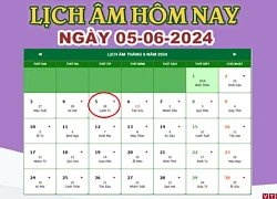 Lịch âm 5/6 - Âm lịch hôm nay 5/6 chính xác nhất - lịch vạn niên 5/6/2024