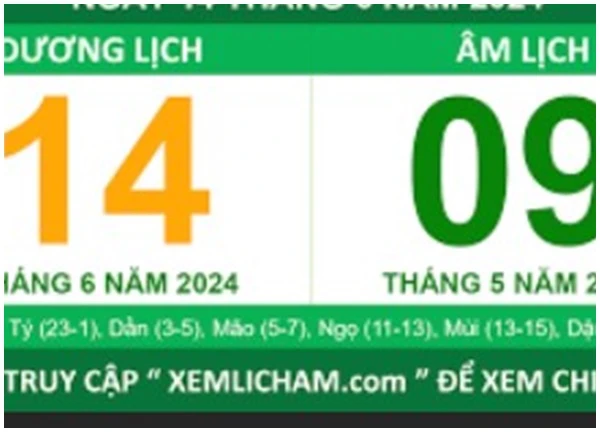 Ngày 14 tháng 6 năm 2024 là ngày tốt hay xấu? Xem ngày âm lịch 14/6/2024