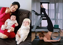 Sao Việt 15/6: Nhã Phương khoe động tác yoga khó, Sam quây quần bên 2 con