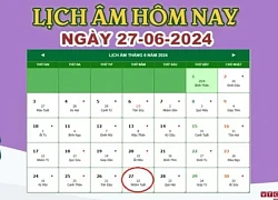 Lịch âm 27/6 - Âm lịch hôm nay 27/6 chính xác nhất - lịch vạn niên 27/6/2024