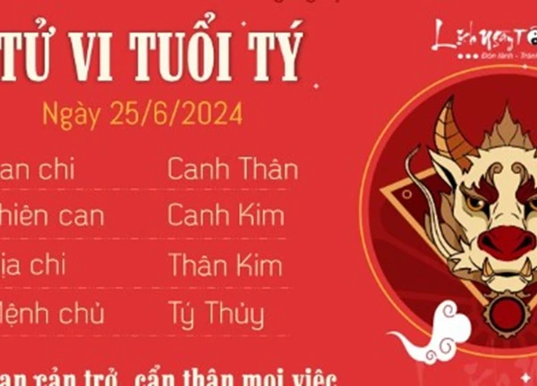 Tử vi hôm nay, thứ Ba 25/6/2024: Tỵ tài lộc dồi dào, Dần tiền bạc rủng rỉnh, Ngọ phú quý đủ đường