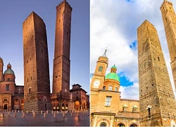 Asinelli và Garisenda - Hai tháp cổ thu hút khách du lịch ở Bologna, Italy