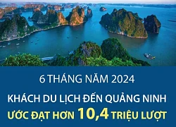 6 tháng năm 2024: Khách du lịch đến Quảng Ninh ước đạt hơn 10,4 triệu lượt