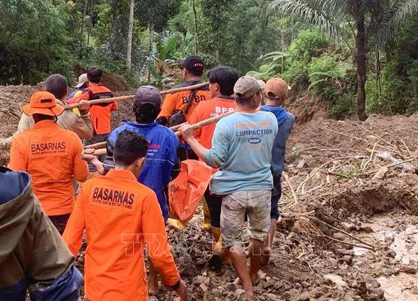 Indonesia triển khai đội tìm kiếm, cứu nạn trong vụ lở đất trên đảo Sulawesi