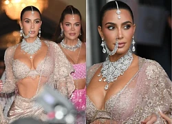 Kim Kardashian dát kim cương lóa mắt, dự đám cưới xa xỉ con trai tỷ phú Ấn Độ