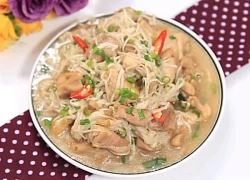 Cách làm gà xào nấm siêu bắt cơm