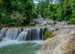 Thác nước 'bậc thang' cách Hà Nội hơn 100km, du khách đến chơi quên lối về