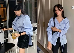 Áo blouse dài tay được hội mặc đẹp thi nhau diện trong mùa thu