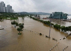 Mưa lớn hoành hành phía Nam Hàn Quốc