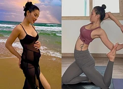 Phương Trinh Jolie mang bầu lần 3: Vóc dáng gợi cảm, tập động tác yoga khó