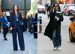 10 cách mặc quần jeans đẹp từ thu sang đông của Anne Hathaway