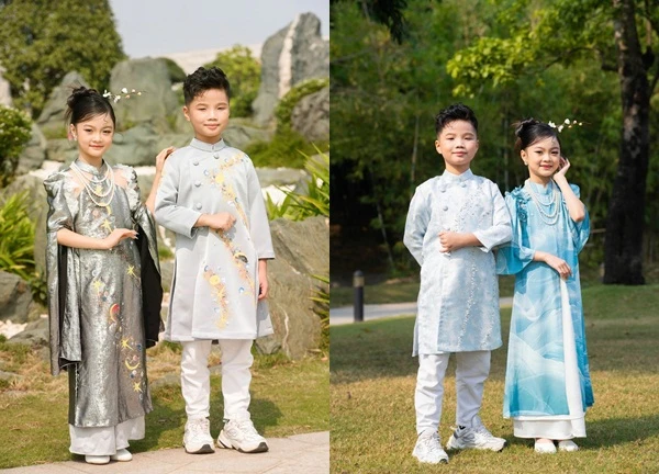 Bé Ghến phim "Đi giữa trời rực rỡ" xinh xắn trong tà áo dài