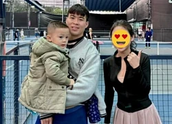 Duy Mạnh đưa con trai đi chơi pickleball, được ngay gái xinh xin chụp ảnh cùng