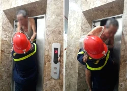 Giải cứu cụ ông kẹt trong thang máy ở TP.HCM