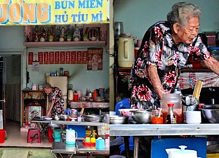 Cụ bà U90 lưng còng dậy từ 3h nấu bún, giữ nghề của con gái đã khuất