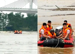 Lũ lên quá nhanh khiến 8 người mắc kẹt giữa sông Trà Khúc