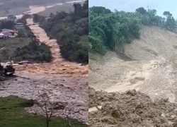 Núi lở gây lũ bùn 3 km ở Quảng Ngãi