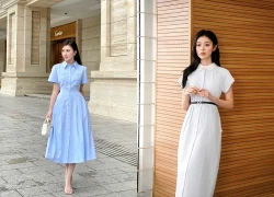 Biến hóa thành quý cô hiện đại với đầm sơ mi