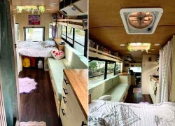 Không chịu nổi giá thuê nhà tăng cao, cô gái cải tạo xe buýt để sống